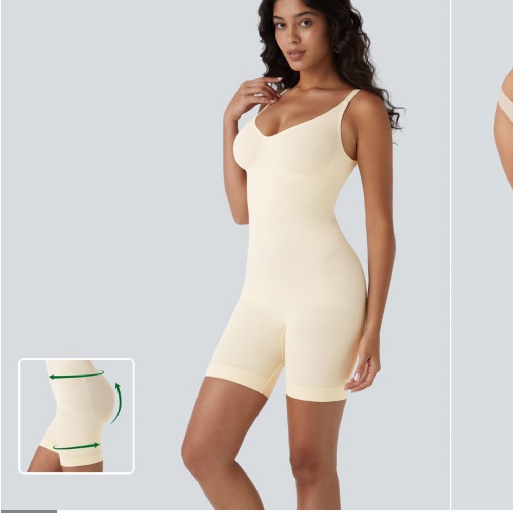Seamless Cream Bodysuit Shapewear